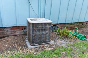 Damaged air conditioning unit over 10 years old